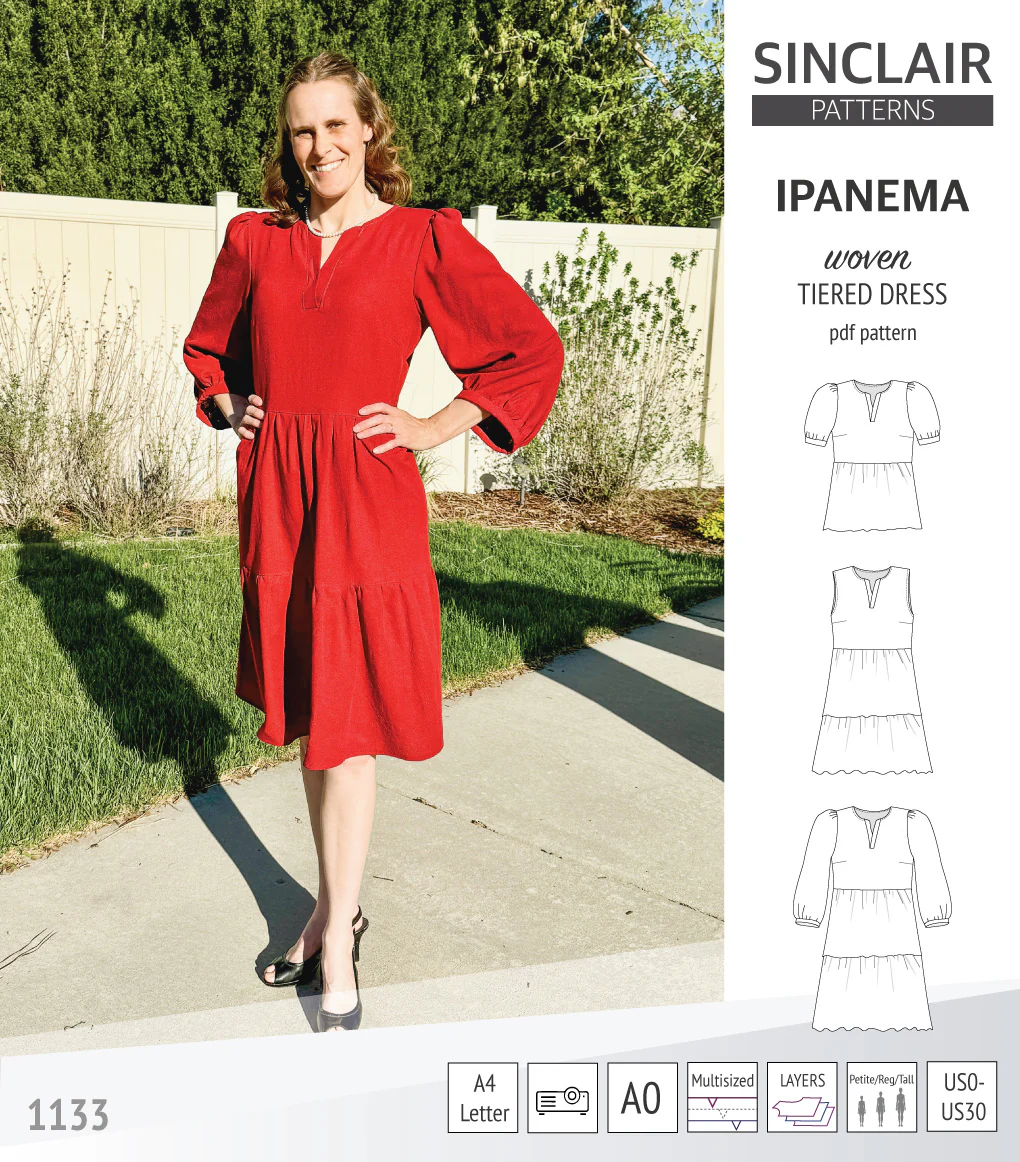 Ipanema tiered woven top and dress with a placket (PDF) - Image 41
