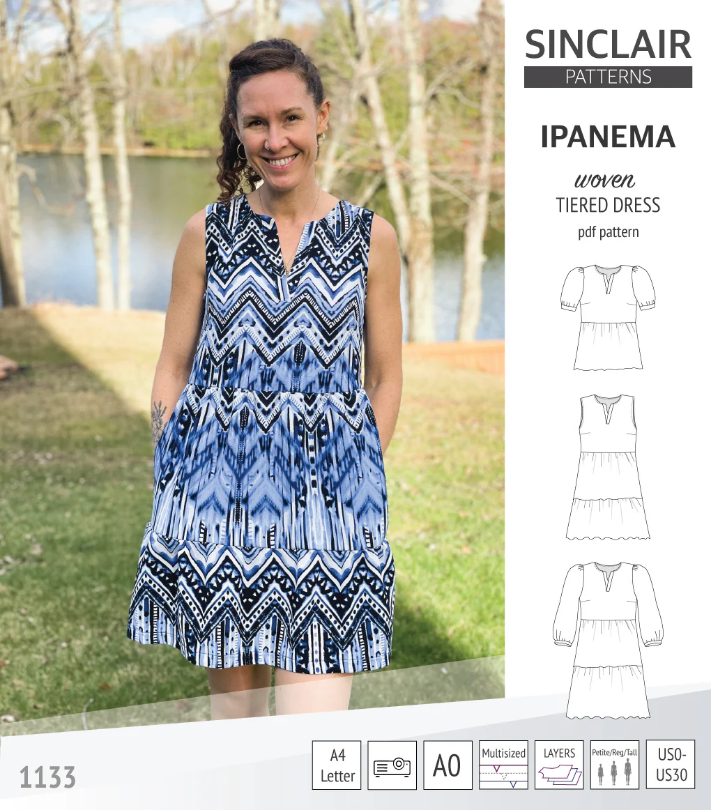 Ipanema tiered woven top and dress with a placket (PDF) - Image 42