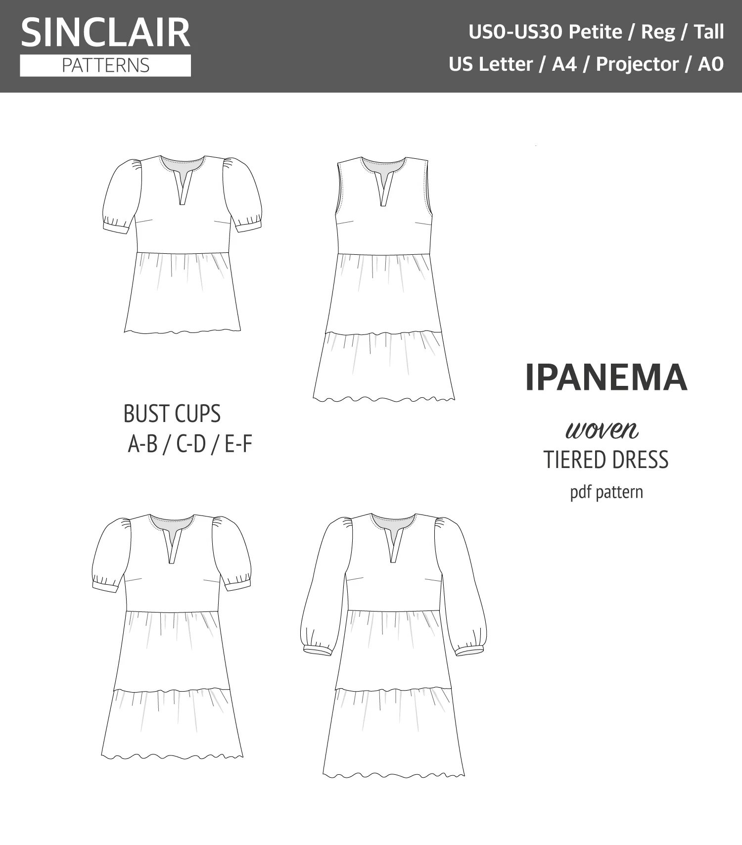 Ipanema tiered woven top and dress with a placket (PDF) - Image 49