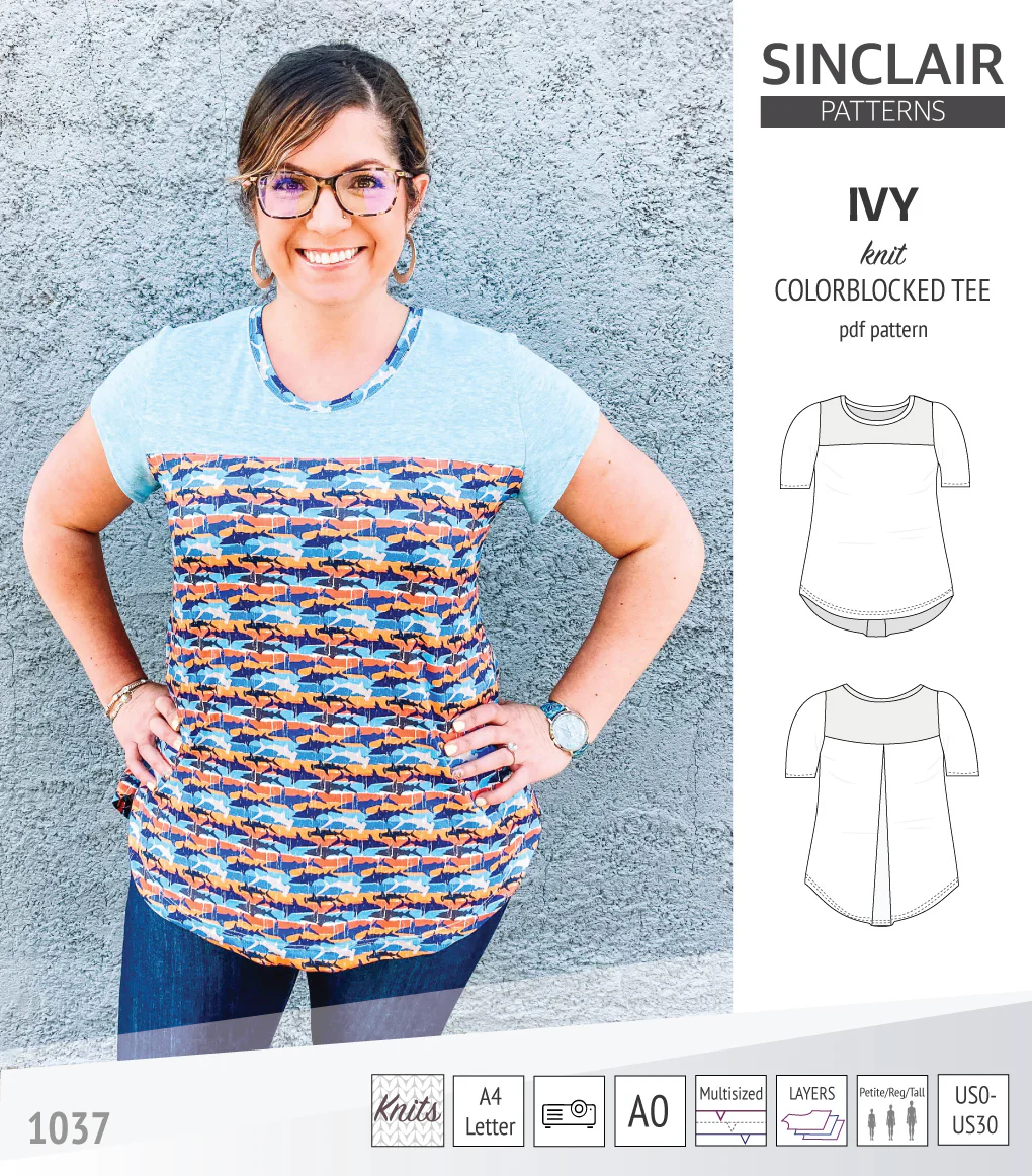 Ivy knit colorblocked tee (PDF) - Image 16