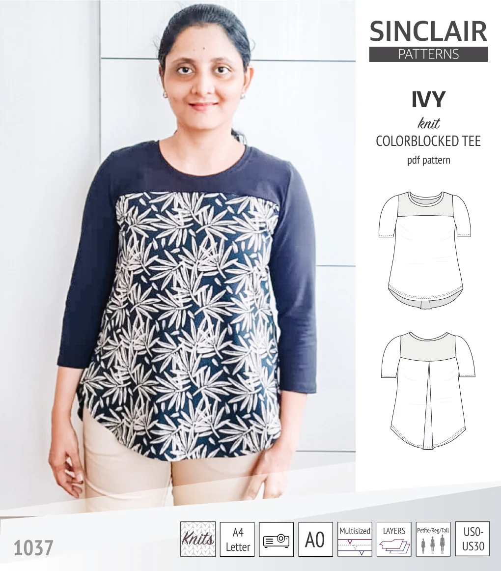 Ivy knit colorblocked tee (PDF) - Image 28
