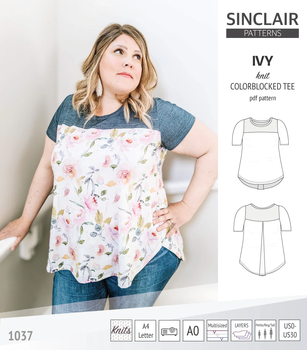 Ivy knit colorblocked tee (PDF) - Image 32
