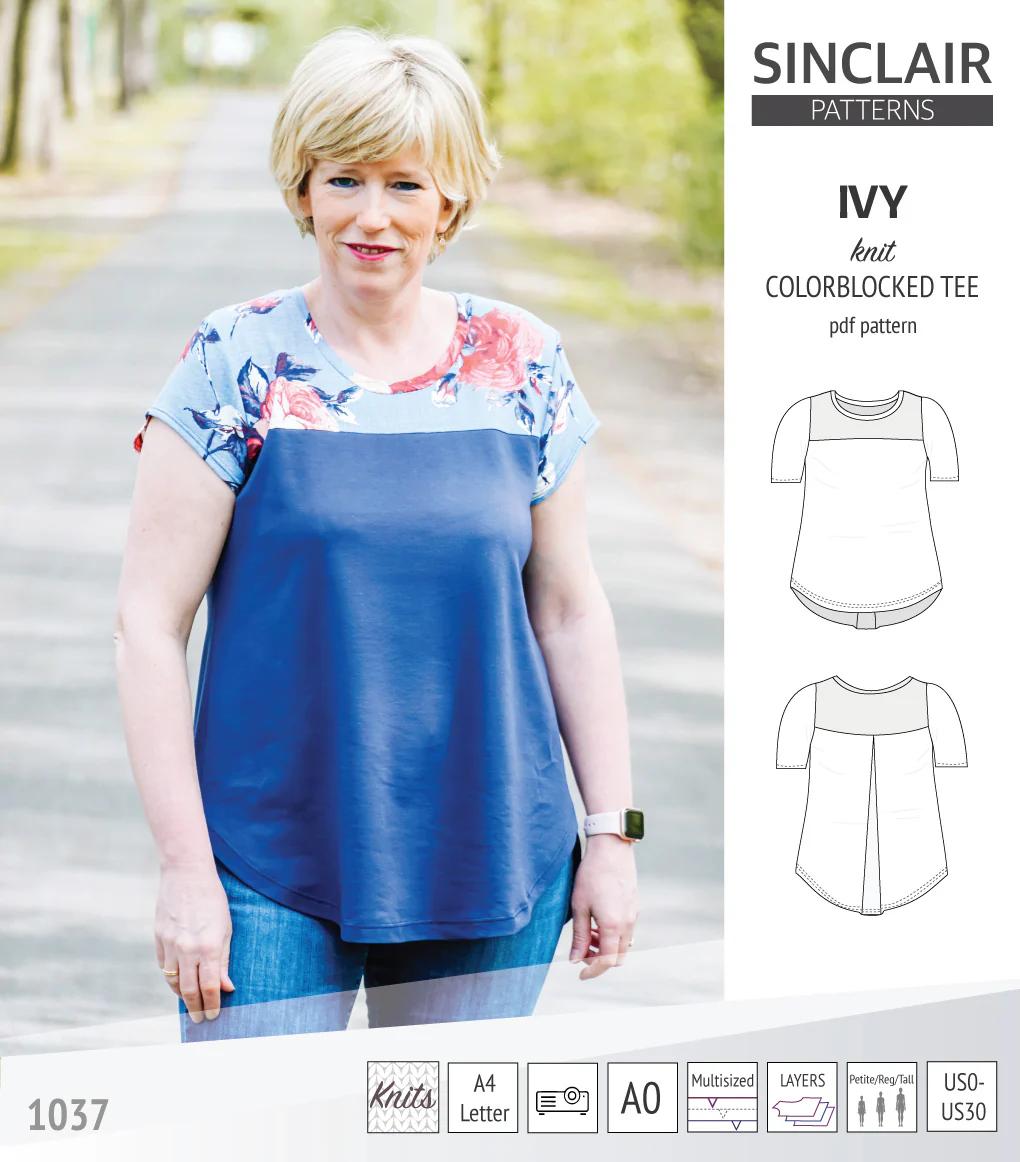 Ivy knit colorblocked tee (PDF) - Image 37