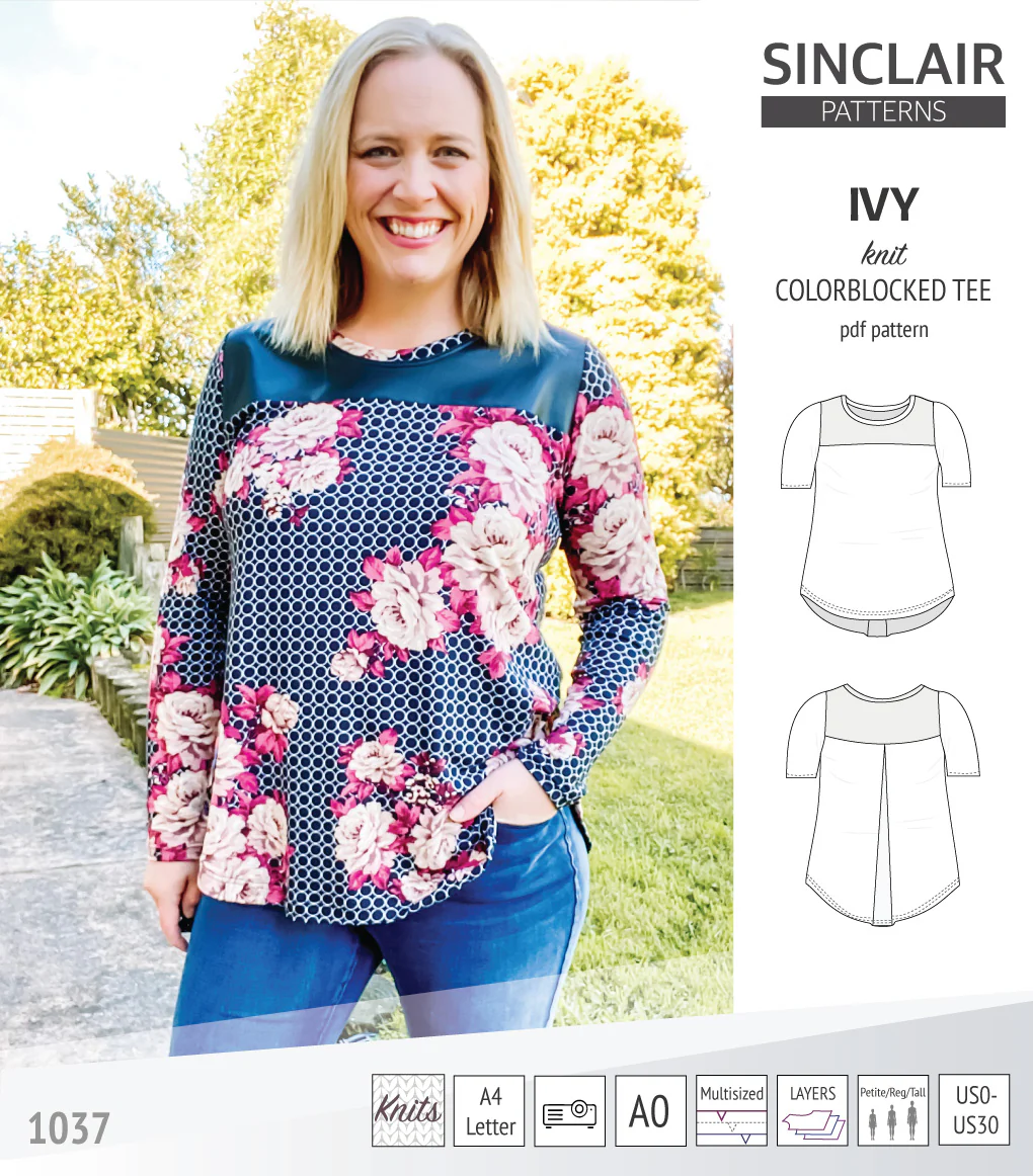 Ivy knit colorblocked tee (PDF) - Image 45