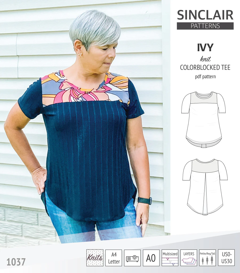 Ivy knit colorblocked tee (PDF) - Image 46