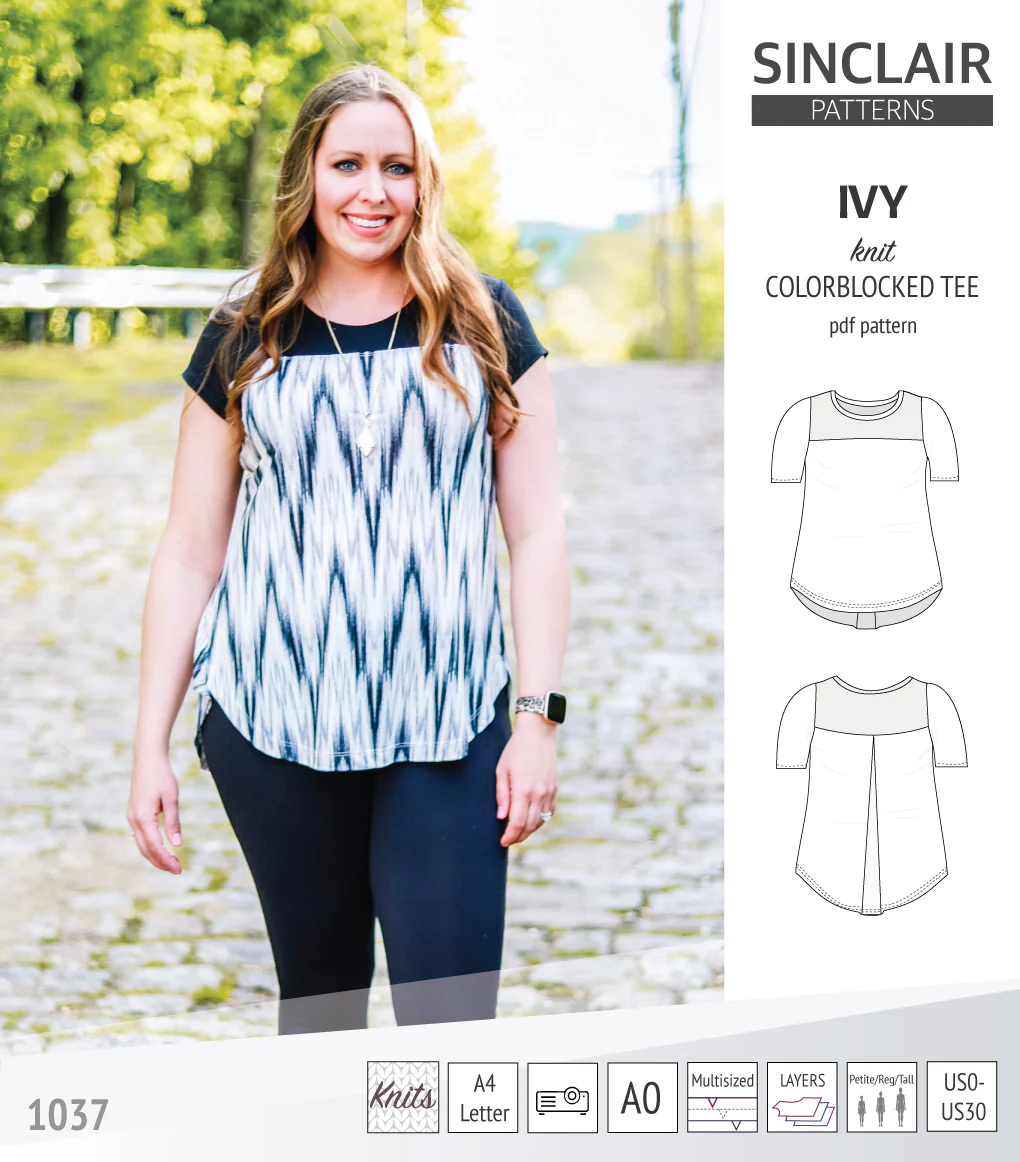Ivy knit colorblocked tee (PDF) - Image 47