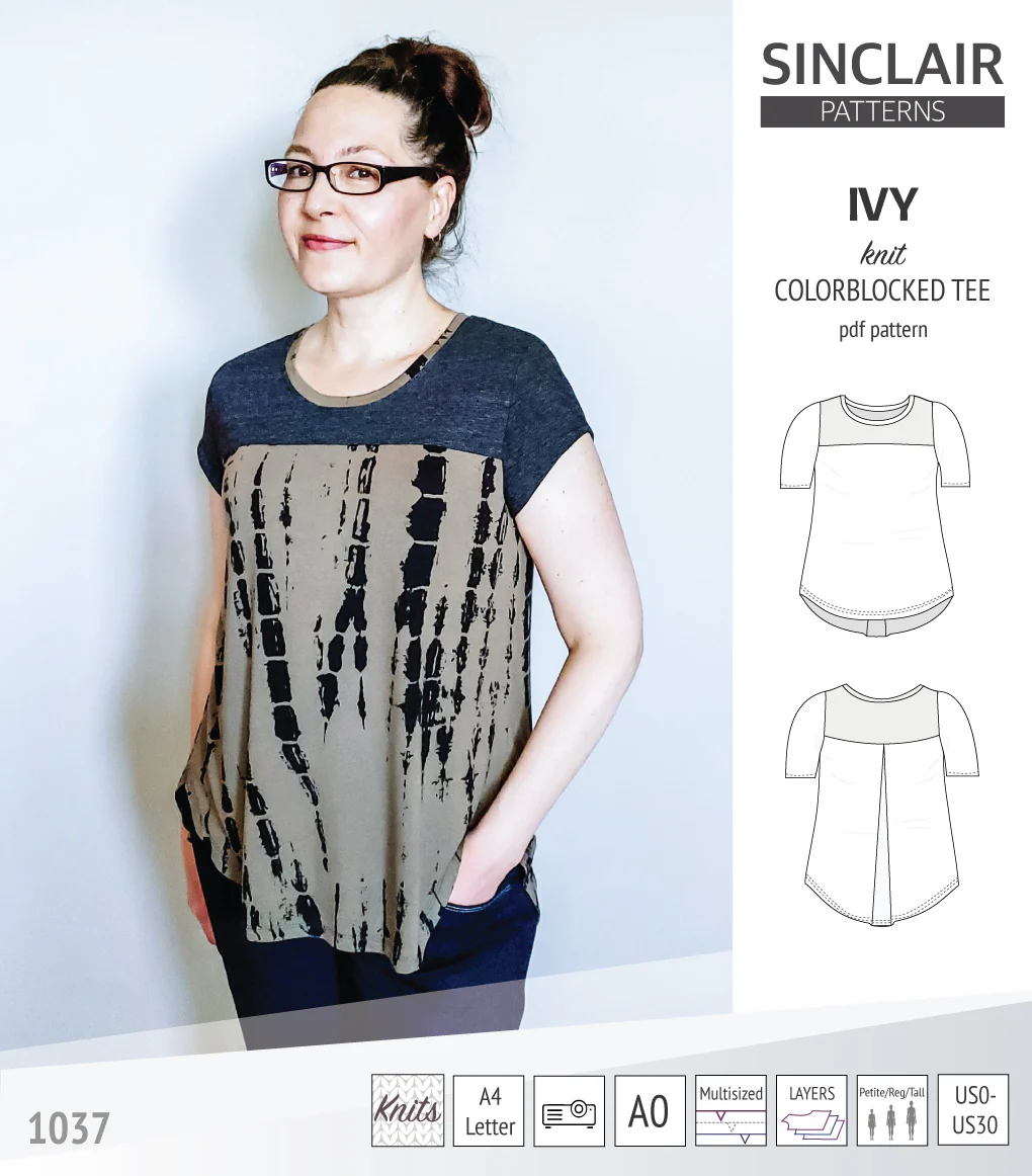 Ivy knit colorblocked tee (PDF) - Image 48