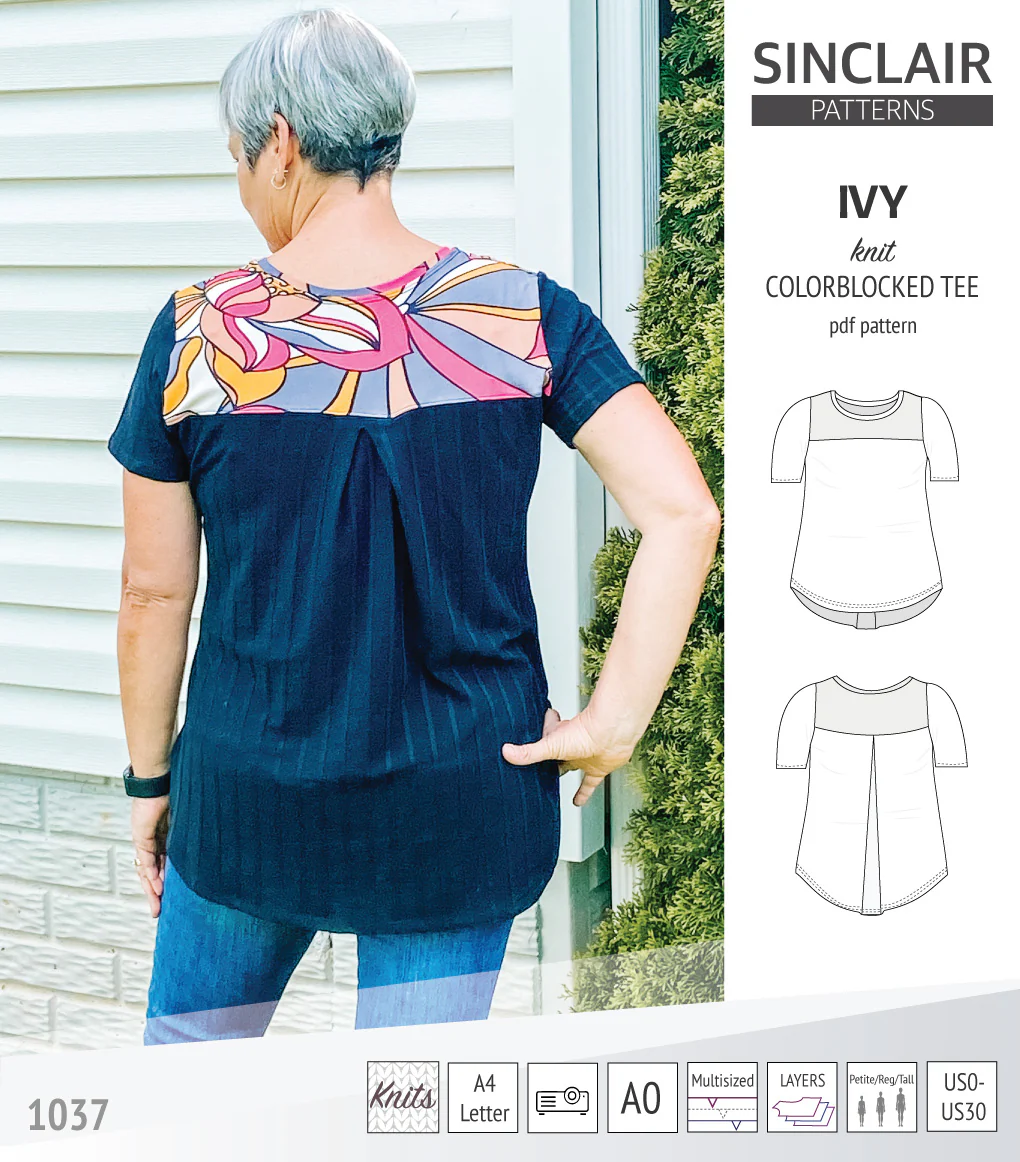 Ivy knit colorblocked tee (PDF) - Image 7