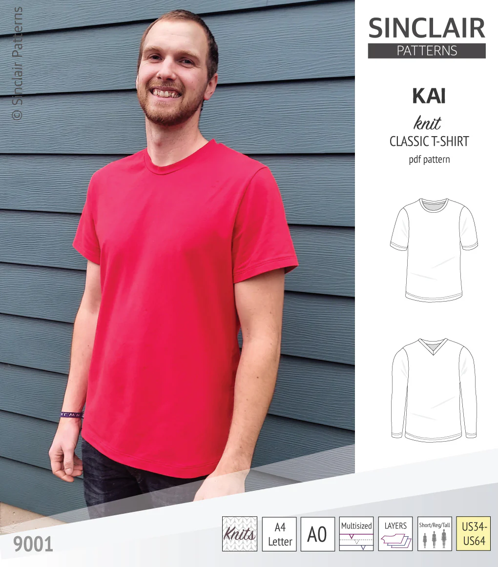 Kai semi fitted crew neck t-shirt for men (PDF) - Image 10
