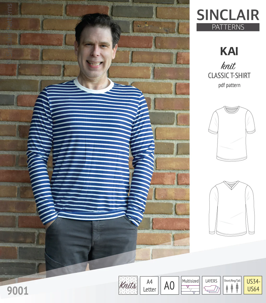 Kai semi fitted crew neck t-shirt for men (PDF) - Image 13