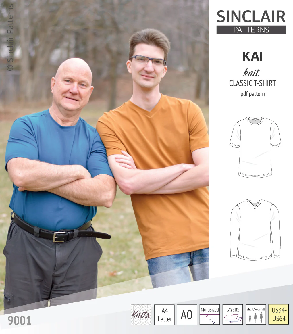 Kai semi fitted crew neck t-shirt for men (PDF) - Image 14