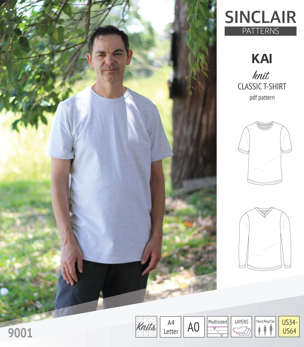 Kai semi fitted crew neck t-shirt for men (PDF) - Image 15