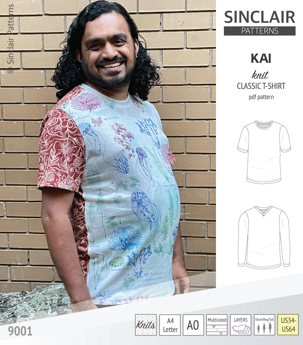 Kai semi fitted crew neck t-shirt for men (PDF) - Image 16