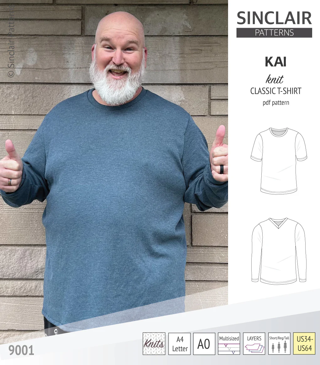 Kai semi fitted crew neck t-shirt for men (PDF) - Image 18