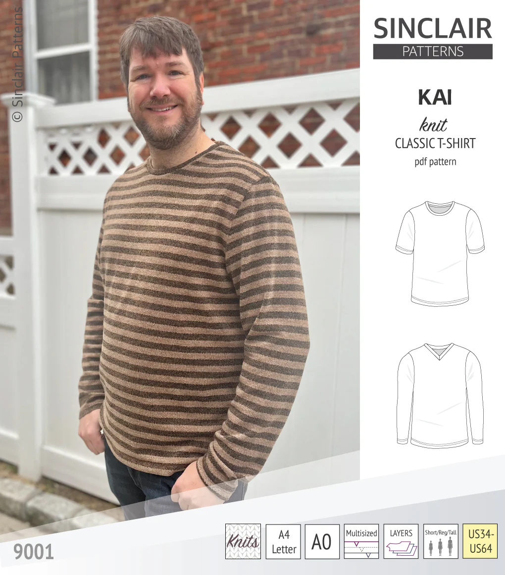 Kai semi fitted crew neck t-shirt for men (PDF) - Image 21