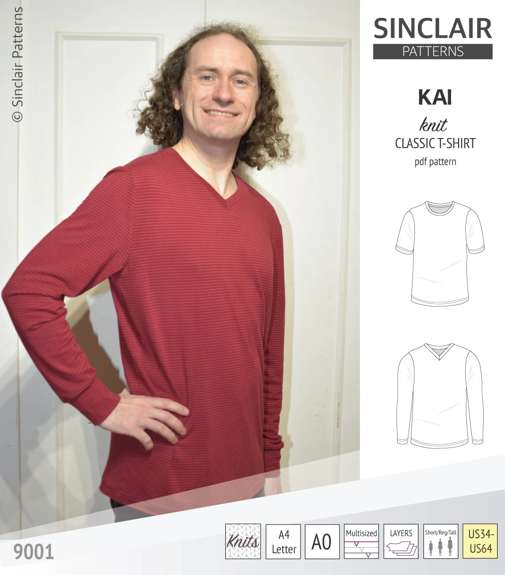 Kai semi fitted crew neck t-shirt for men (PDF) - Image 23