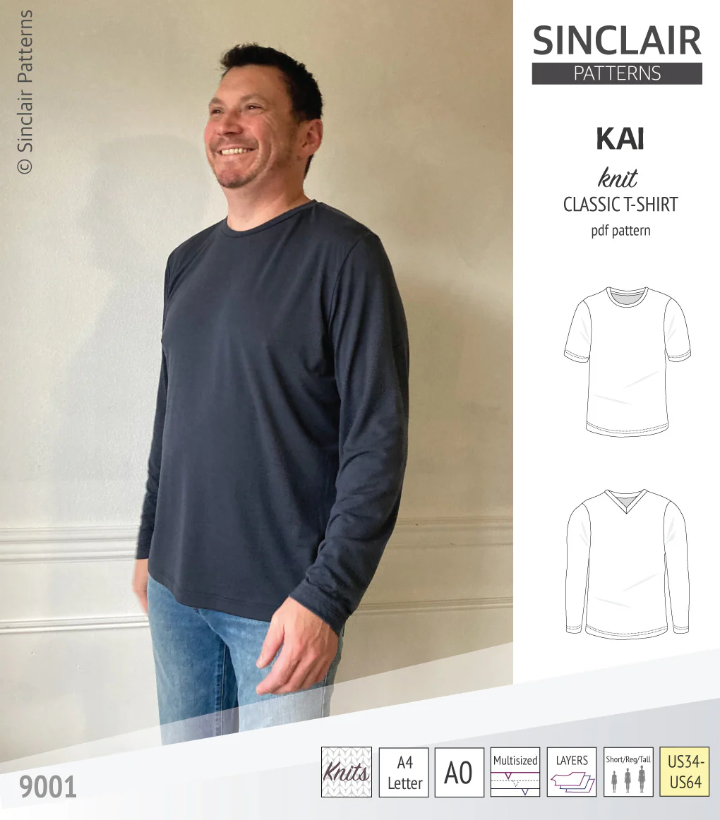 Kai semi fitted crew neck t-shirt for men (PDF) - Image 24