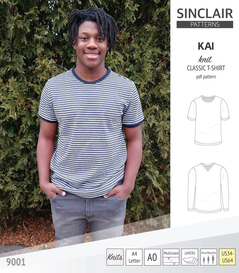Kai semi fitted crew neck t-shirt for men (PDF) - Image 4