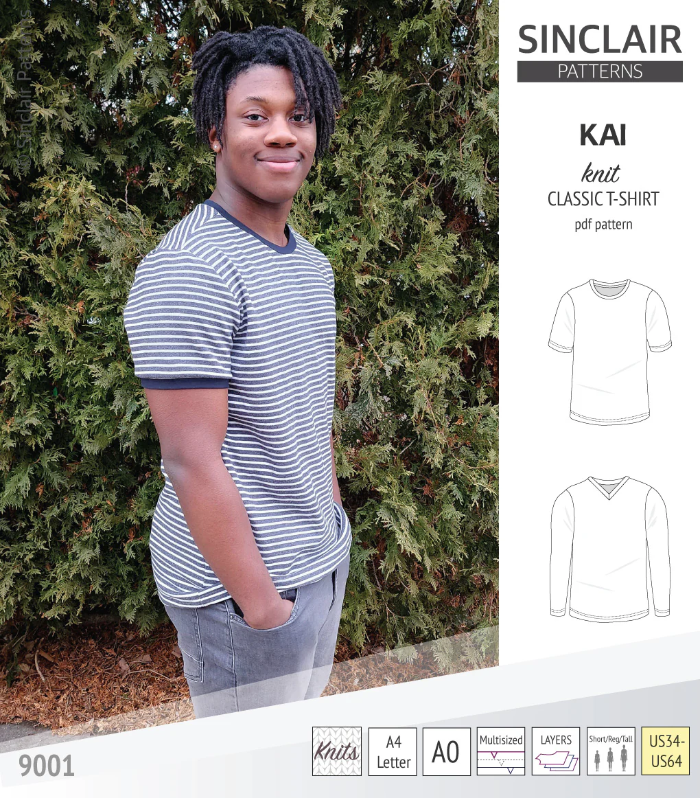 Kai semi fitted crew neck t-shirt for men (PDF) - Image 5