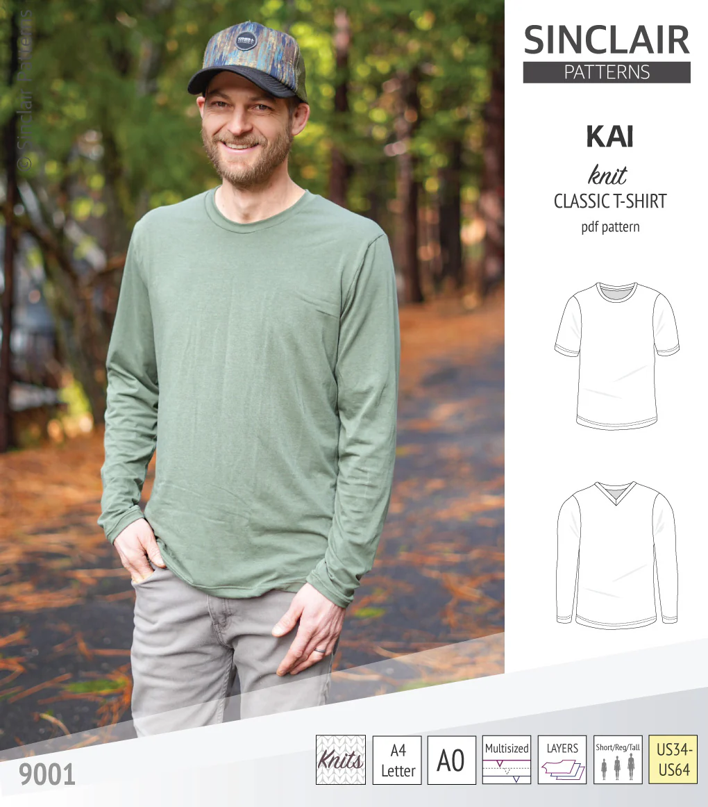 Kai semi fitted crew neck t-shirt for men (PDF) - Image 6