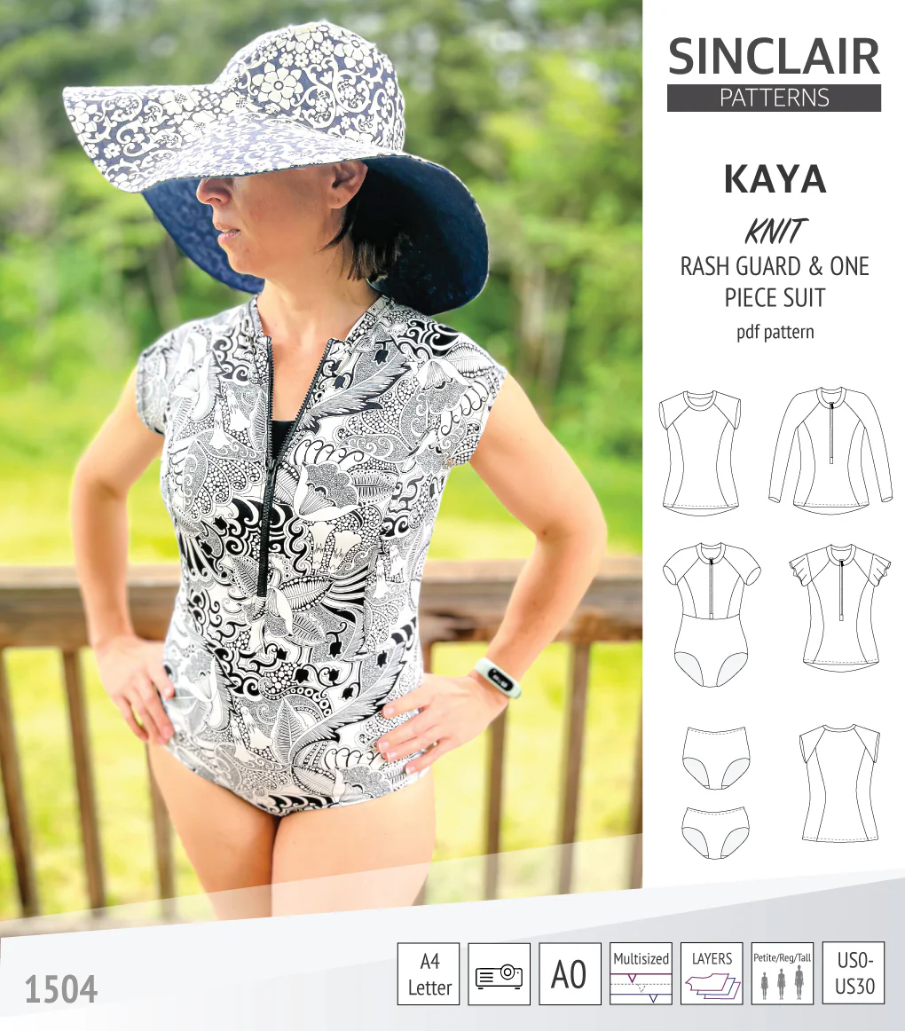 Kaya rash guard, bottoms and one piece swimming suit (PDF) - Image 12