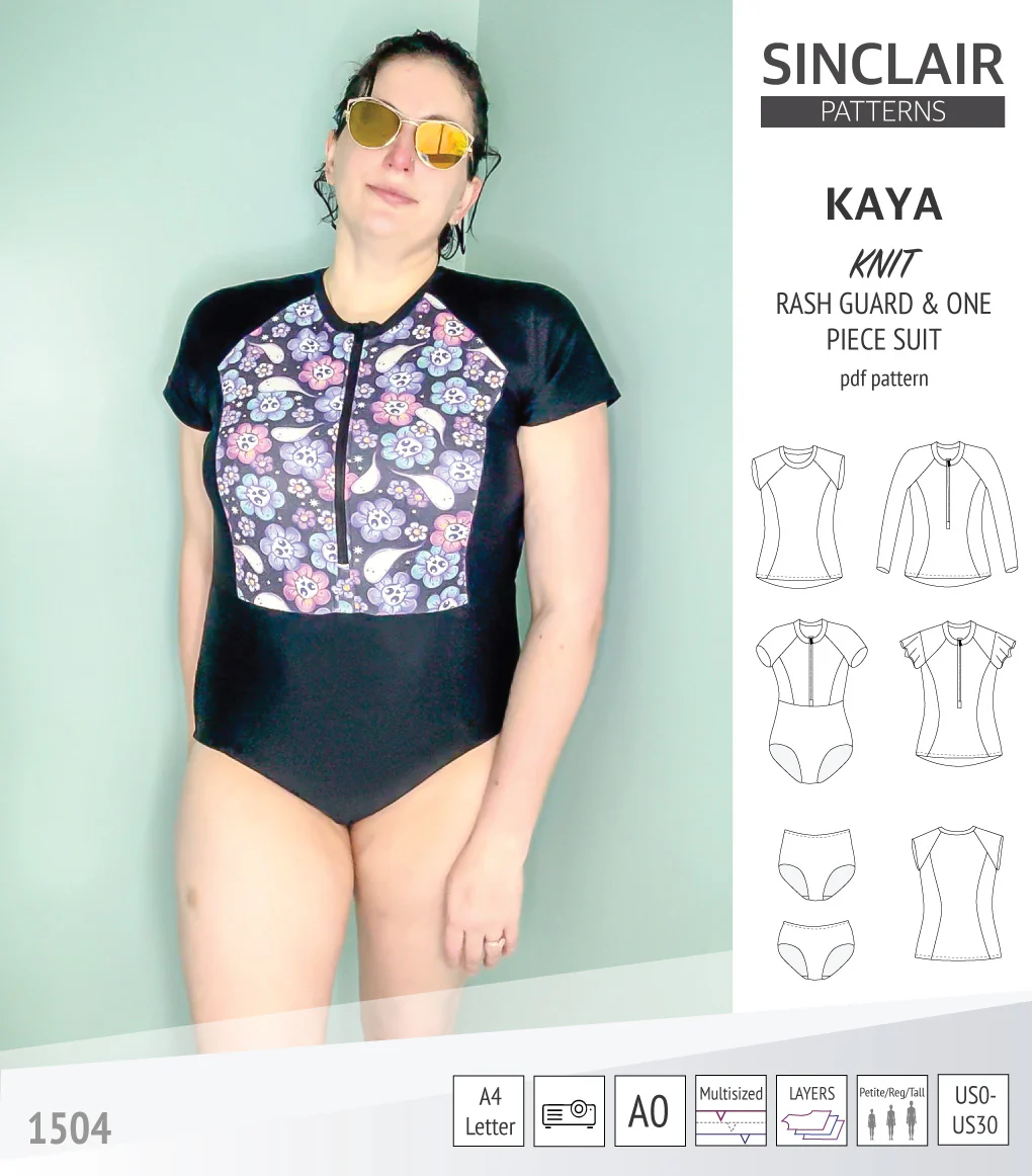 Kaya rash guard, bottoms and one piece swimming suit (PDF) - Image 15