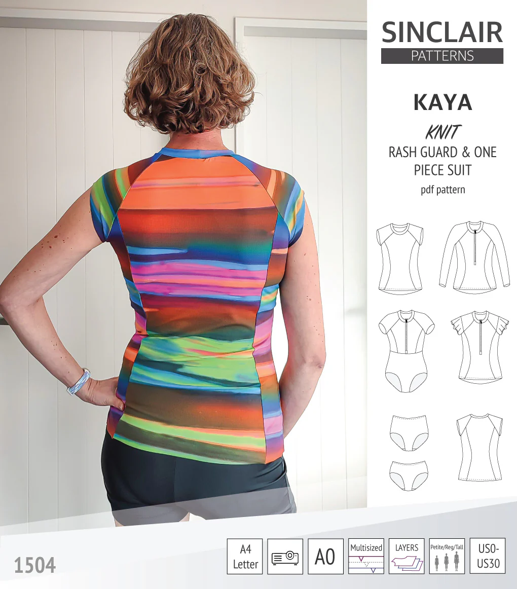 Kaya rash guard, bottoms and one piece swimming suit (PDF) - Image 3