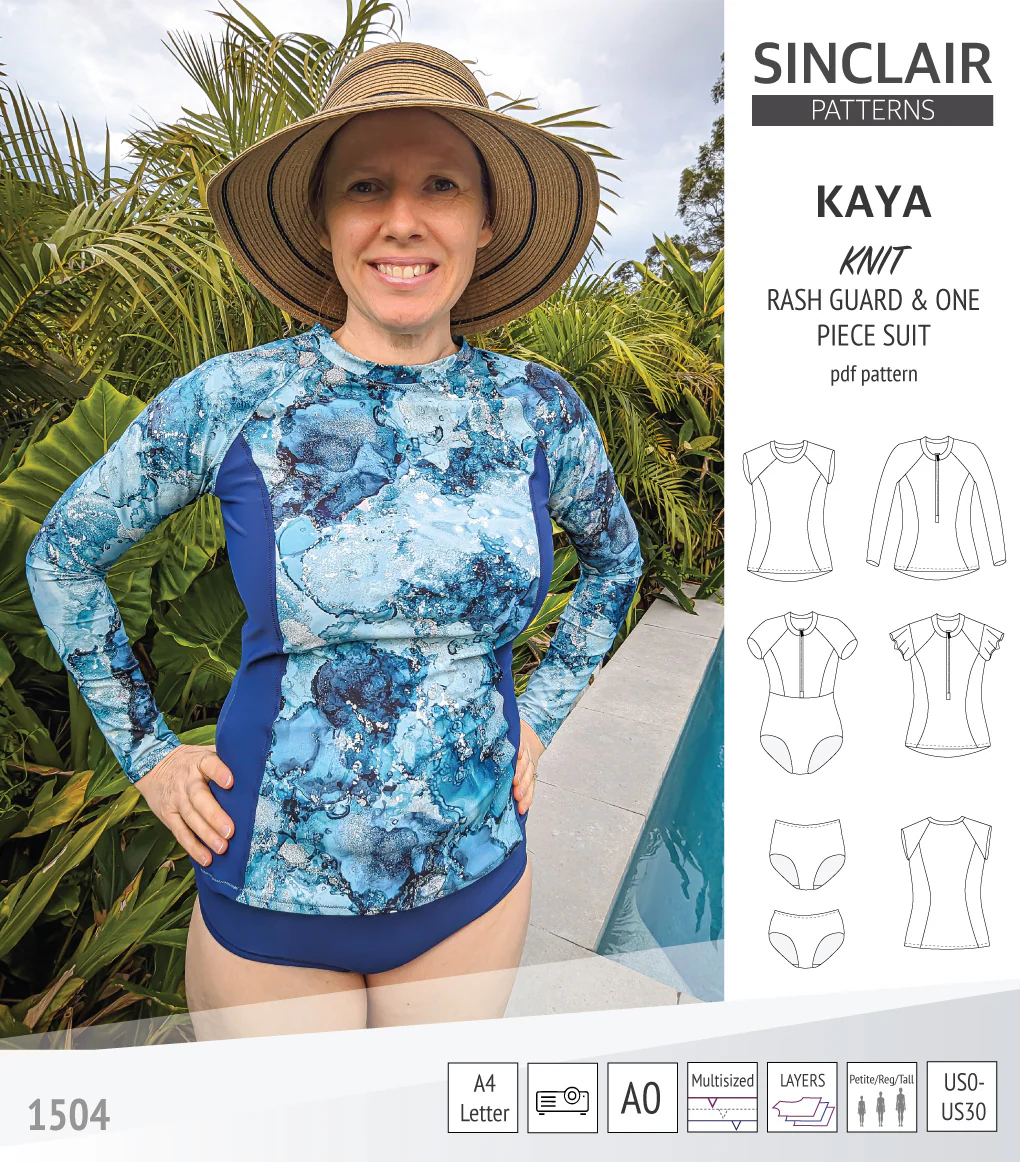 Kaya rash guard, bottoms and one piece swimming suit (PDF) - Image 6