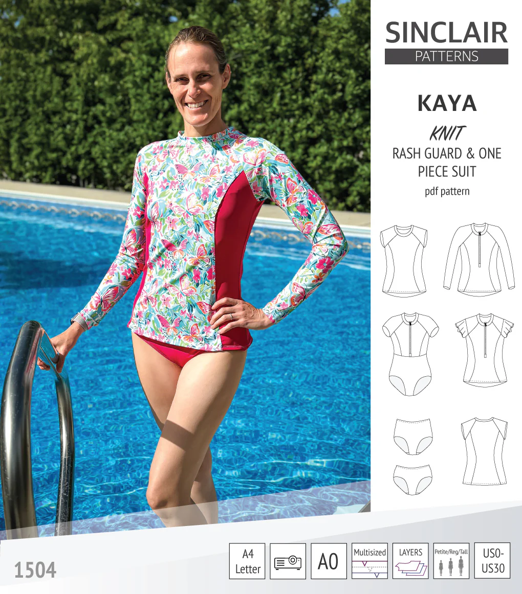 Kaya rash guard, bottoms and one piece swimming suit (PDF) - Image 7