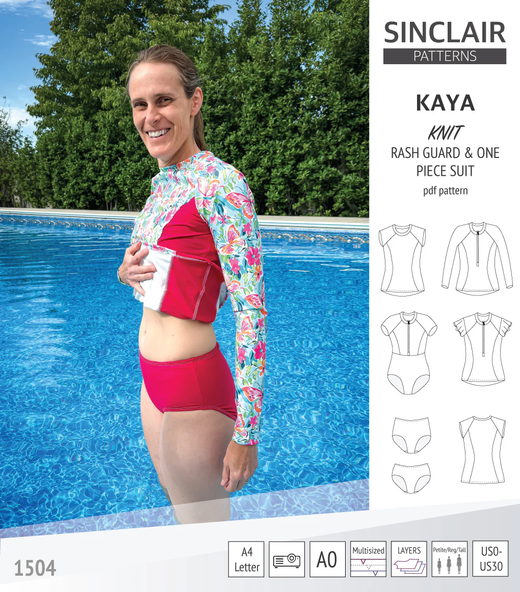 Kaya rash guard, bottoms and one piece swimming suit (PDF) - Image 8