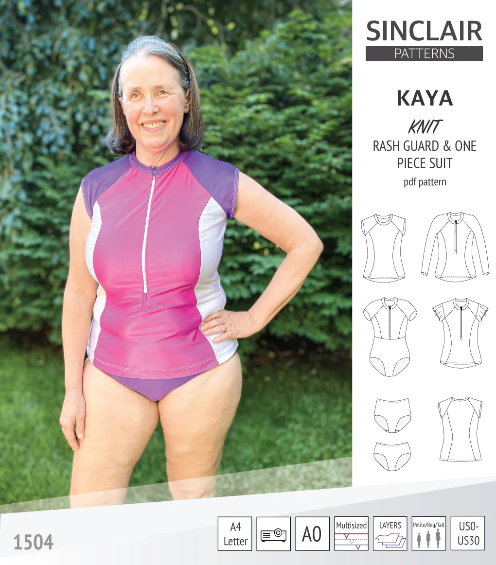 Kaya rash guard, bottoms and one piece swimming suit (PDF) - Image 9