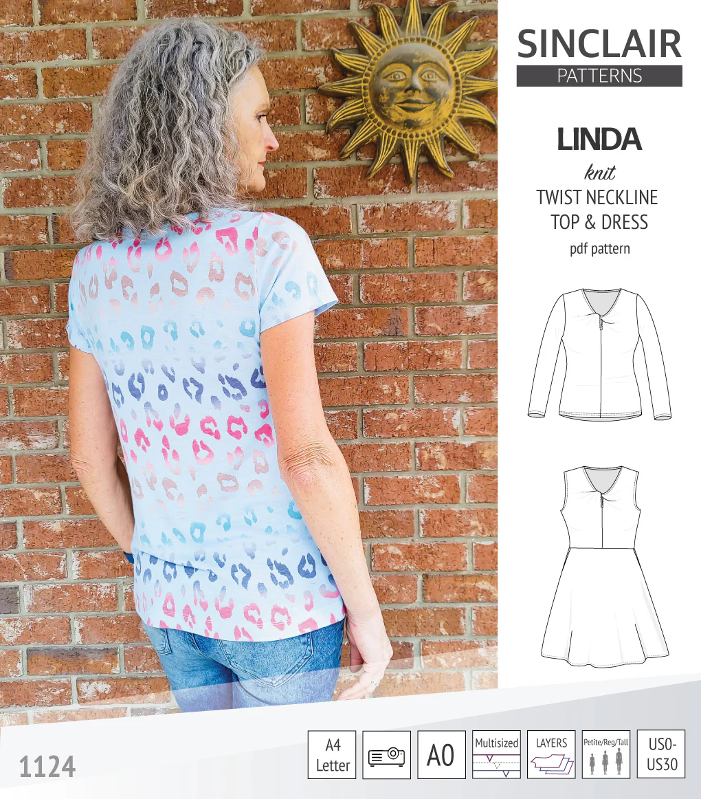 Linda twist neckline knit top and dress (PDF) - Image 13