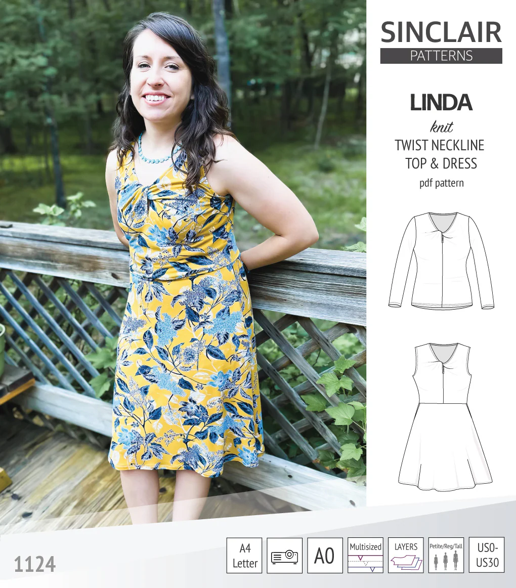 Linda twist neckline knit top and dress (PDF) - Image 33