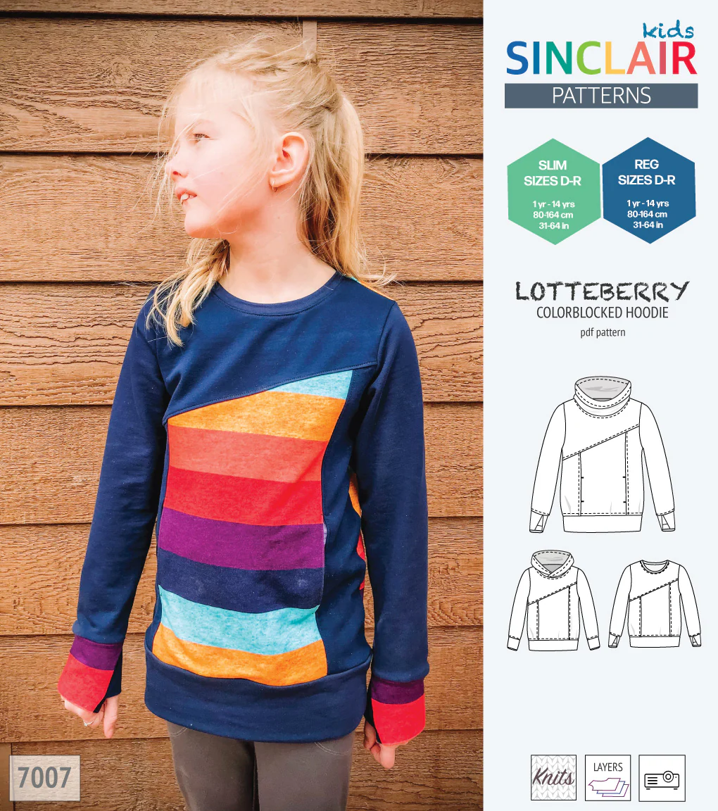 Lotteberry colorblocked hoodie and sweater for children (PDF) - Image 10