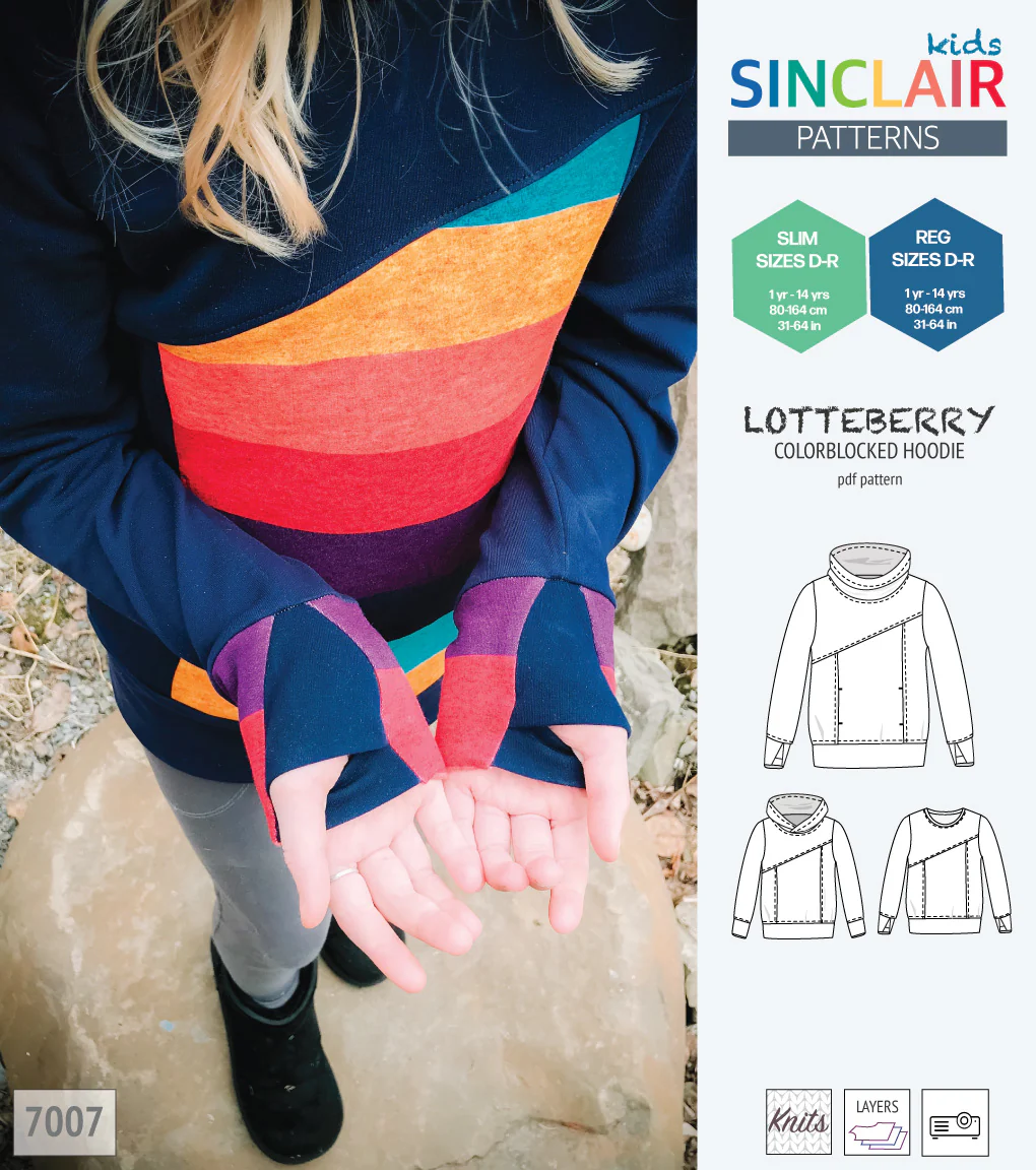 Lotteberry colorblocked hoodie and sweater for children (PDF) - Image 11