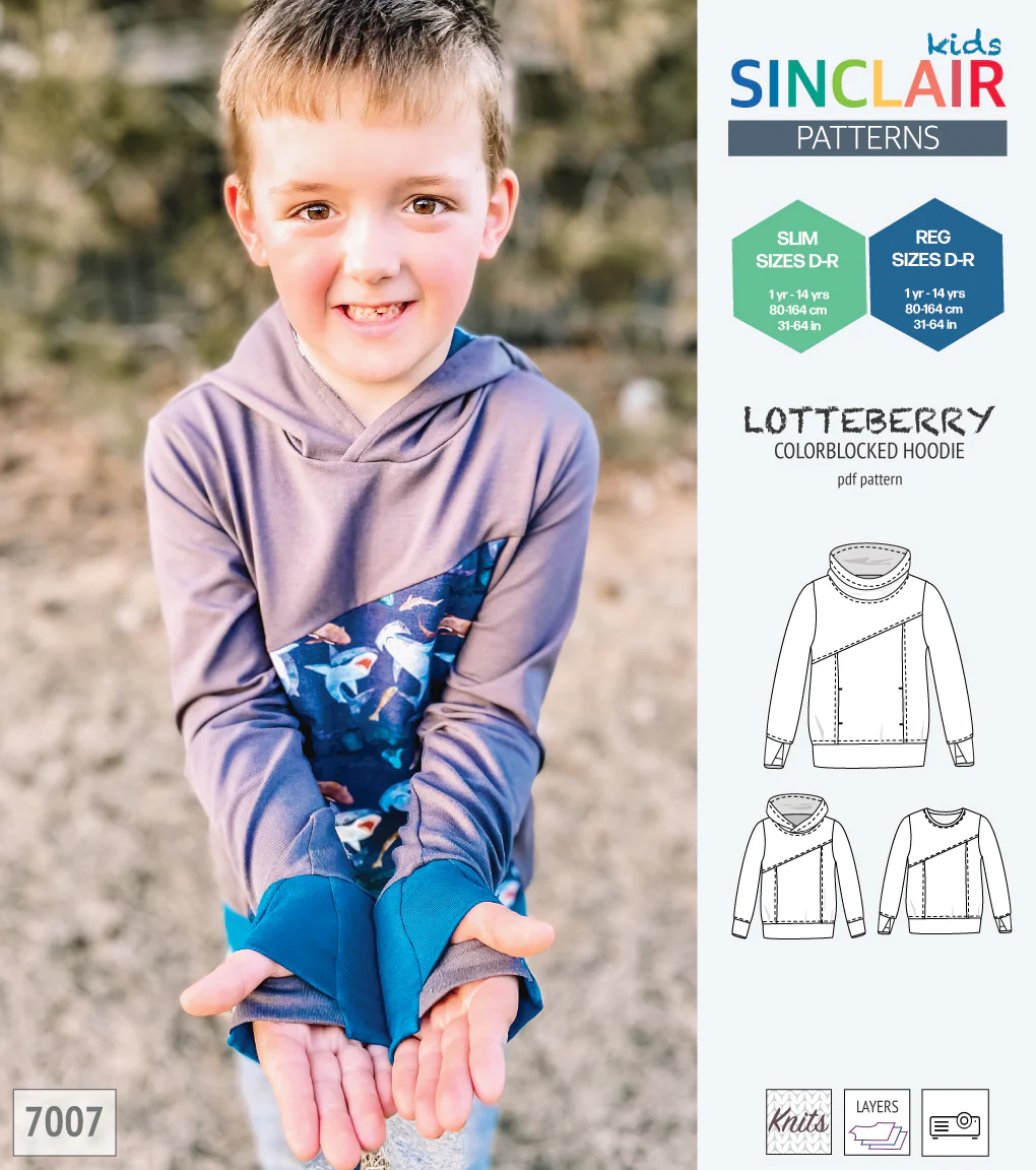 Lotteberry colorblocked hoodie and sweater for children (PDF) - Image 15