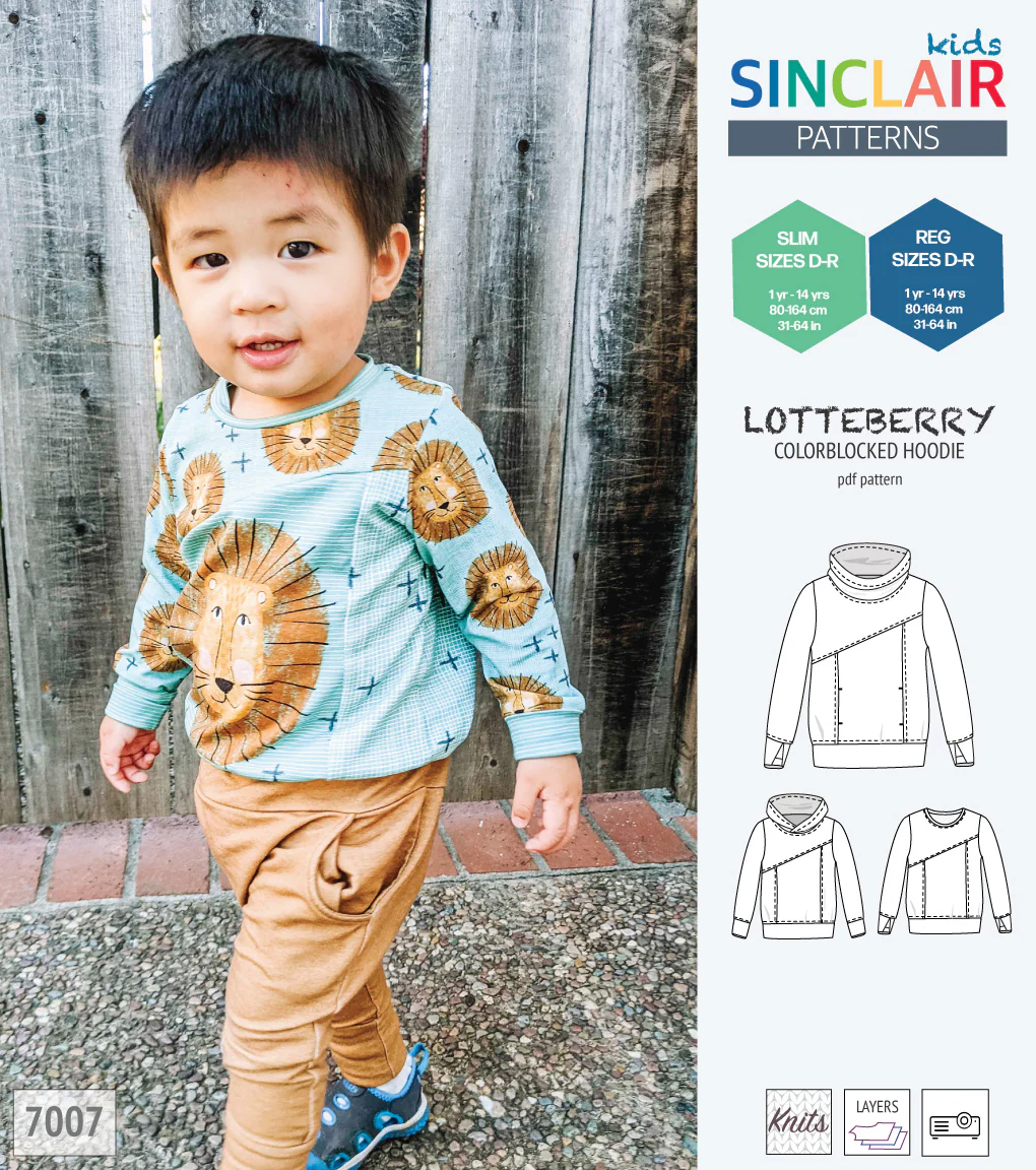 Lotteberry colorblocked hoodie and sweater for children (PDF) - Image 18