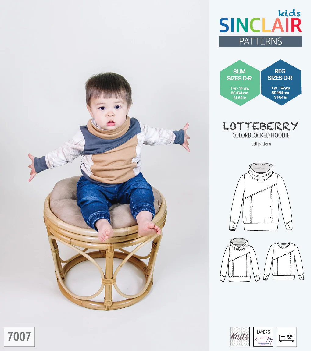 Lotteberry colorblocked hoodie and sweater for children (PDF) - Image 23