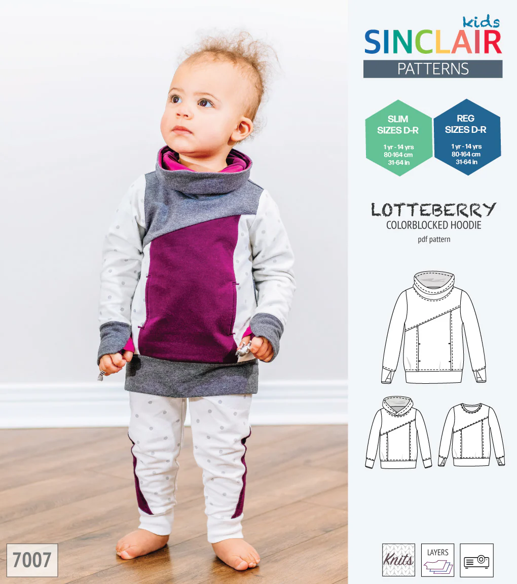 Lotteberry colorblocked hoodie and sweater for children (PDF) - Image 24