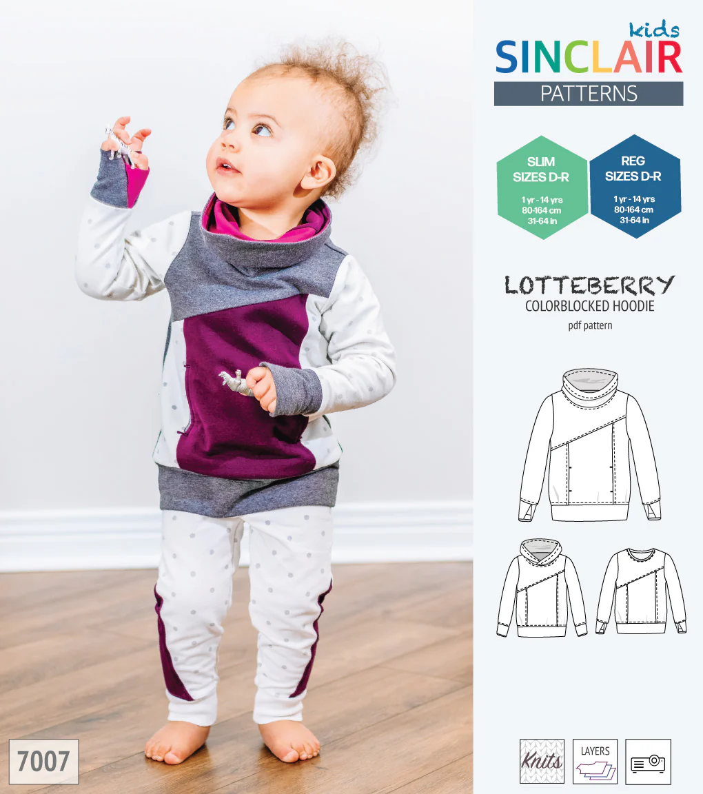 Lotteberry colorblocked hoodie and sweater for children (PDF) - Image 25