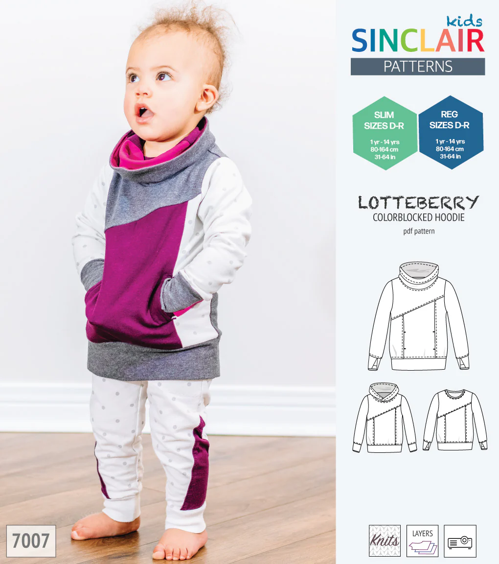 Lotteberry colorblocked hoodie and sweater for children (PDF) - Image 27