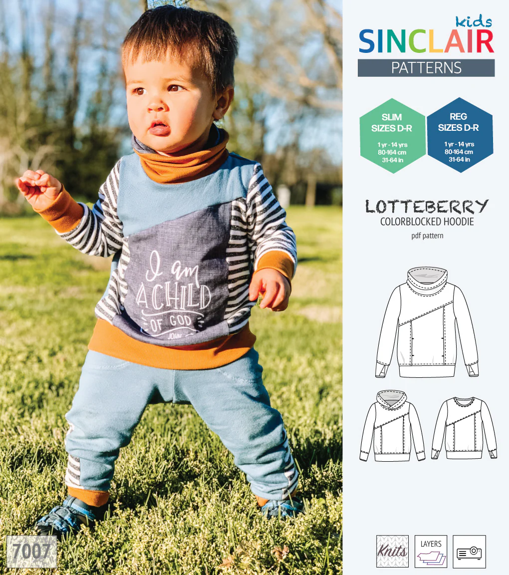 Lotteberry colorblocked hoodie and sweater for children (PDF) - Image 29