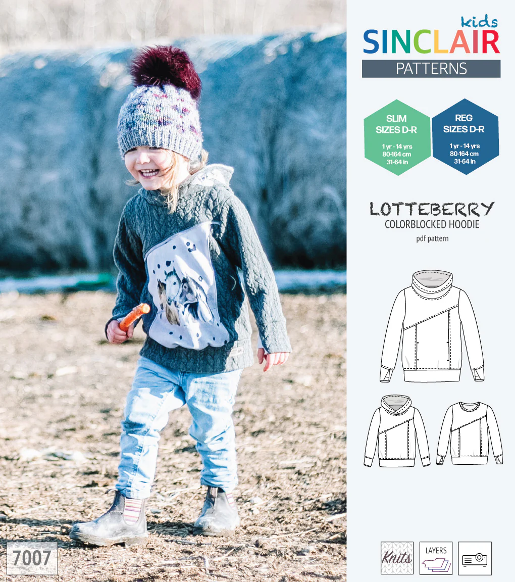 Lotteberry colorblocked hoodie and sweater for children (PDF) - Image 31