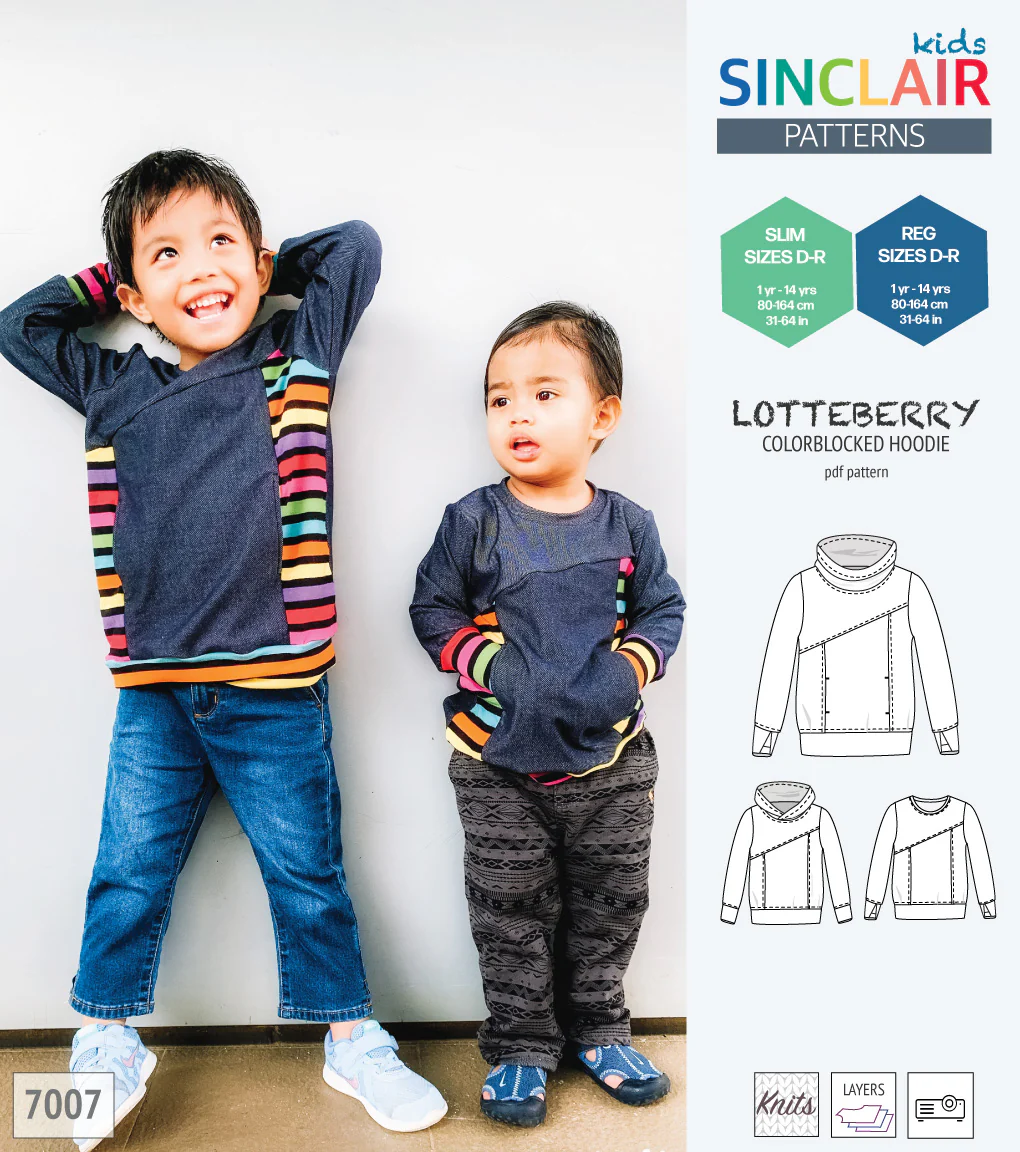 Lotteberry colorblocked hoodie and sweater for children (PDF) - Image 38