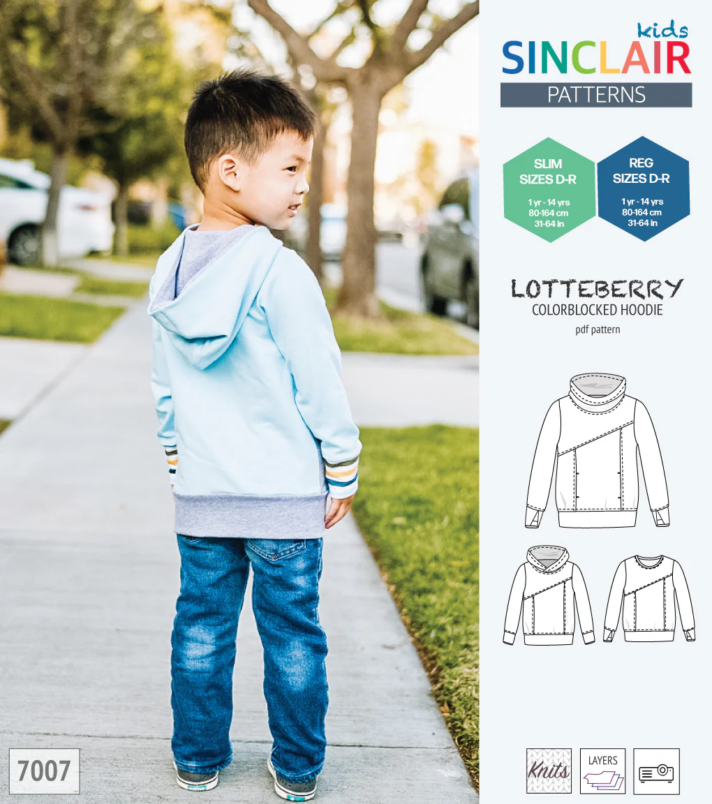 Lotteberry colorblocked hoodie and sweater for children (PDF) - Image 45