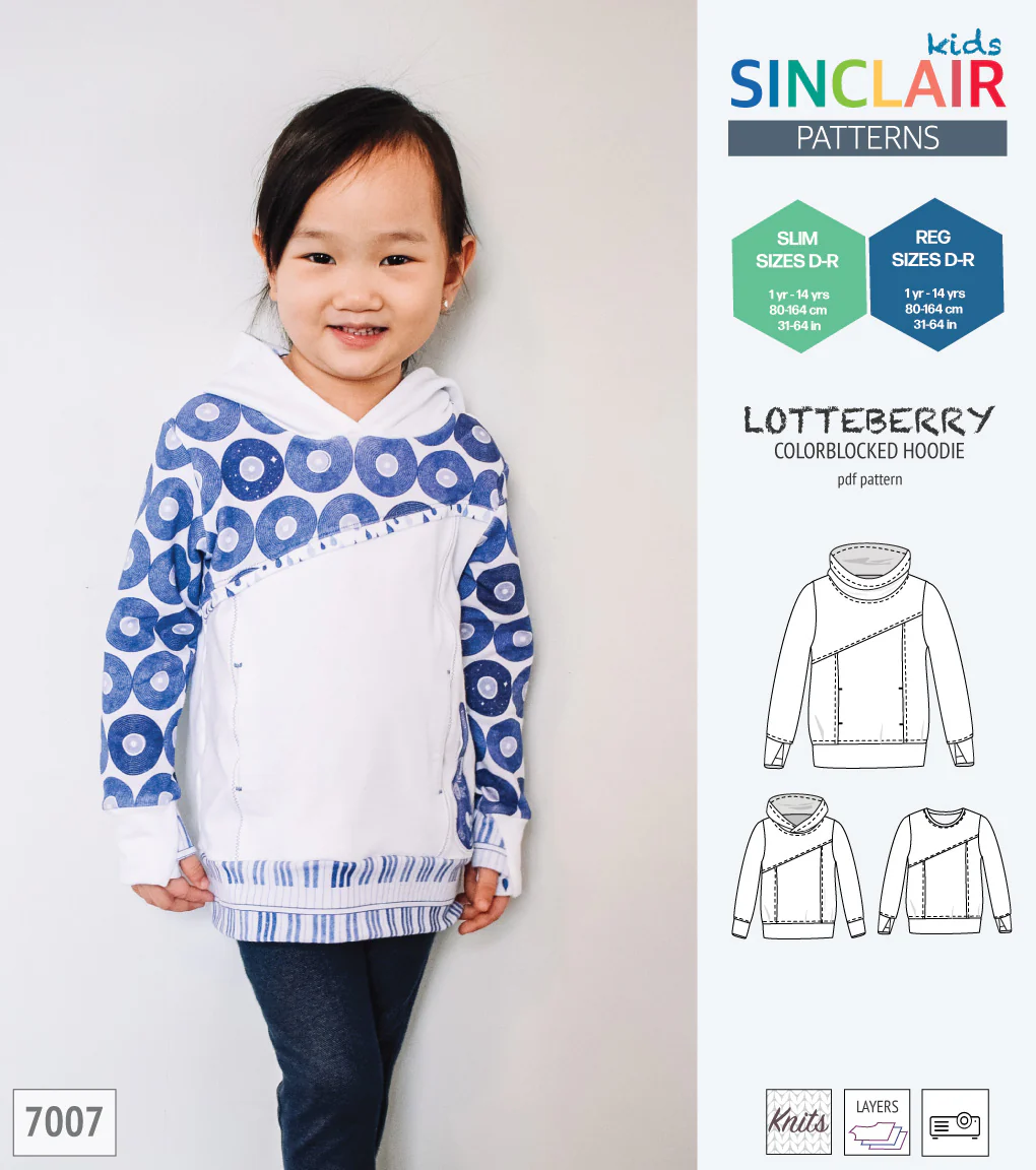 Lotteberry colorblocked hoodie and sweater for children (PDF) - Image 5