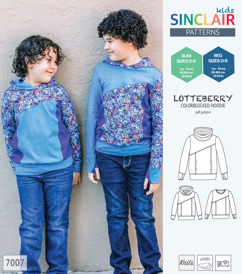 Lotteberry colorblocked hoodie and sweater for children (PDF) - Image 59