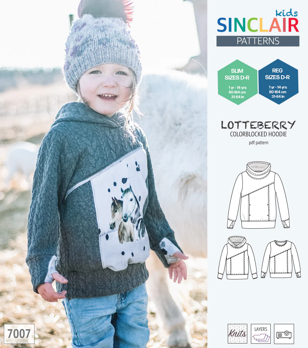 Lotteberry colorblocked hoodie and sweater for children (PDF) - Image 6