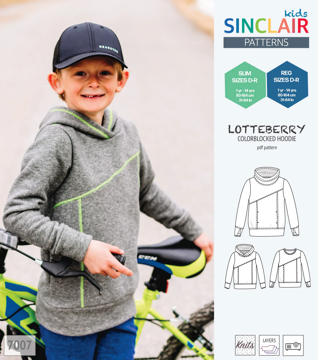 Lotteberry colorblocked hoodie and sweater for children (PDF) - Image 69