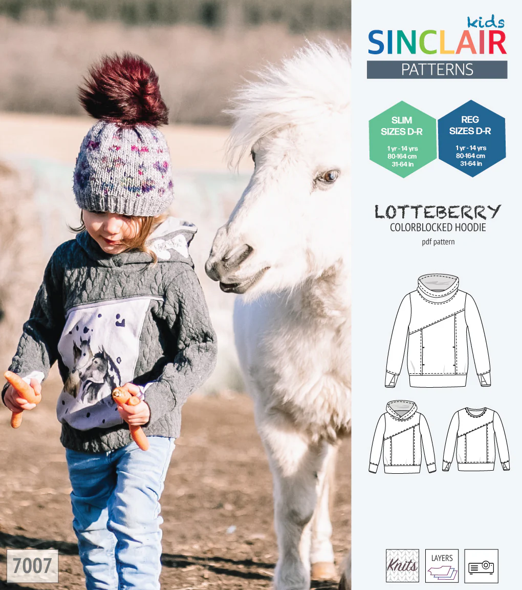 Lotteberry colorblocked hoodie and sweater for children (PDF) - Image 74